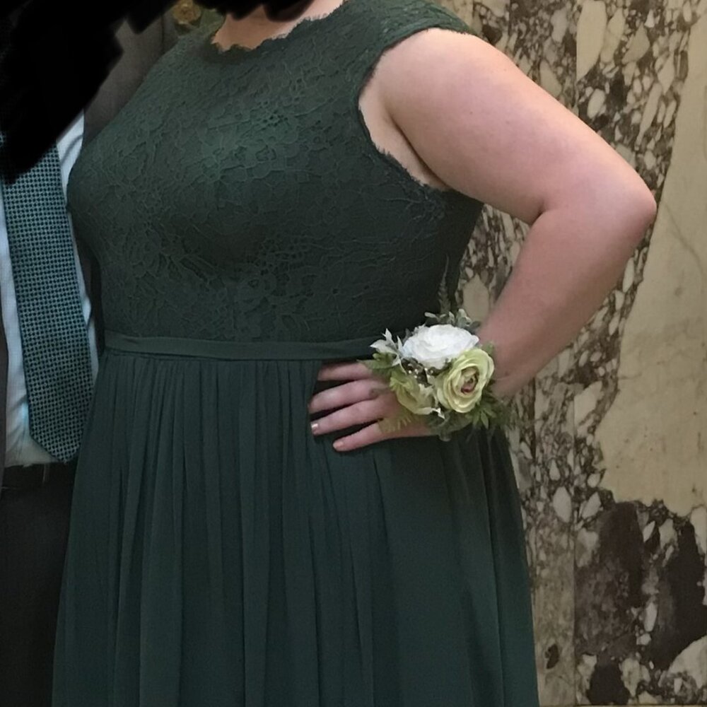 Lace Emerald Green Bridesmaids Dress